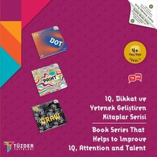 TÜZDER Yayınları 4+ Yaş Level-1 (Dot-Paınt-Draw)/ Iq Dikkat ve Yetenek Geliştiren Kitaplar Serisi