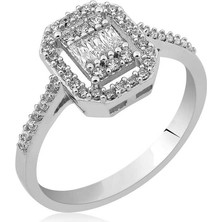 Stil Love Gümüş Baget Kesim Kadın Yüzük