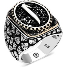 Stil Love Gümüş Elif Oval Erkek Yüzük