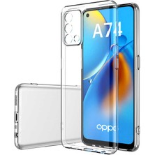 Prolysus Oppo A74 4g Kamera Korumalı Şeffaf Kılıf + Ekran Koruyucu