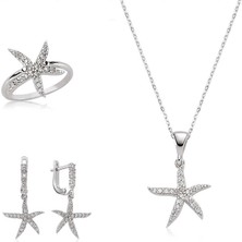 Stil Love Gümüş Deniz Yıldızı Bayan Set