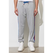 Altınyıldız Classics Erkek Gri Melanj Standart Fit Normal Kesim Pamuklu Çizgili