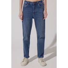 Lee Carol Straight Fit Düz Kesim Yüksek Bel Mavi Esnek Jean Kot Pantolon10