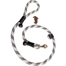 Balkonda Köpek gezdirme kayışı boyun tasmalı kalın metal kancalı siyah beyaz halat kalınlık:14mm uzunluk:120cm dog leash TB2-16