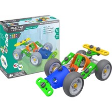 Build Technic Set, 58 Parça Tak-Sök Go-Kart Arabası Block Yapı Seti