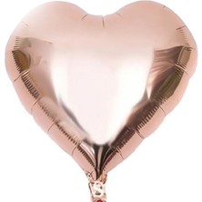 Parti Adresi Rose Gold Kalp Folyo Balon 24'' - 60 Cm