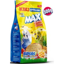 Kıkı Excellent Kuş Max Menu Budgies Ballı Muhabbet Kuşu Yemi 500 Gr. KB301