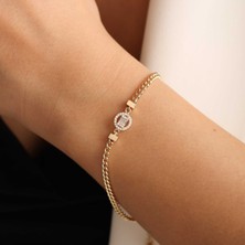 ÇGK KUYUMCULUK Baget Gurmet Zincirli Altın Bileklik CGKBLK0023
