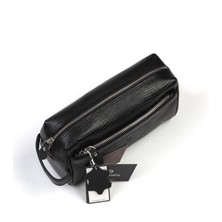 Aka Deri Lazer Siyah El Çantası 202