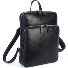 Aka Deri Lacivert Sırt Çantası 905 62