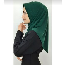 Ayselce Hobi Takmatik Hazır Eşarp Hijap Zümrüt