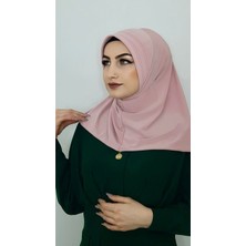 Ayselce Hobi Takmatik Hazır Eşarp Hijap Pudra