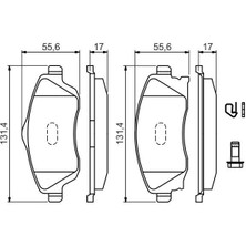 Bosch Ön Balata Combo C-Corsa C 01- 1,3-1,7cdti Meri̇va 03-Tigra 04- (0986TB2380)