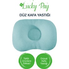 Lucky Day Düz Kafa Yastığı Bebek Kafa Şekillendirici Yastık Pediatri Uzmanlarının Önerisi Mavi