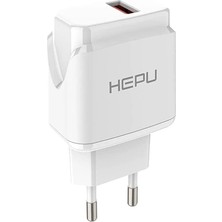 Hepu HP617T 2.1A Seyahat Şarj Aleti Usb-Type-C Kablo Set