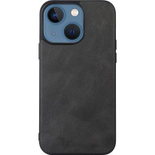 Zunhai Iphone 13 Siyah Için Cowhide Doku Pu Kılıfı (Yurt Dışından)