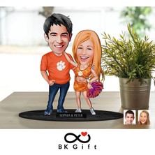 Bk Gift Kişiye Özel Sevgililer Karikatürlü Ahşap Biblo, Sevgililer Günü Hediyesi, Doğum Günü Hediyesi, Yıl Dönümü Hediyesi-54