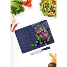 Glassium Home Decoration Meyveler Cam Kesme Tablası