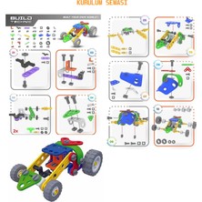 Build Technic Set, 63 Parça Tak-Sök Ralli Arabası Block Yapı Seti