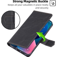 Cool-M Samsung Galaxy A04S Için 4g (164.7 x 76.7 x 9.1 Mm) Cowhide Doku Pu Deri Telefon Stand Cüzdan Kılıfı Rfıd Engelleme Manyetik Toka Iyi Korunmuş Kapak (Yurt Dışından)