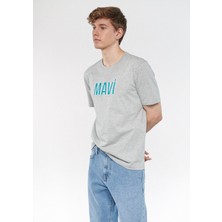 Mavi Erkek Mavi Logo Baskılı Gri Tişört 066842-80196