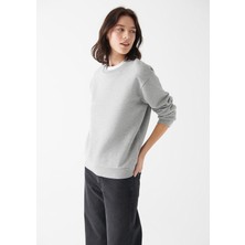 Mavi Kadın Bisiklet Yaka Gri Sweatshirt 8816126-34686