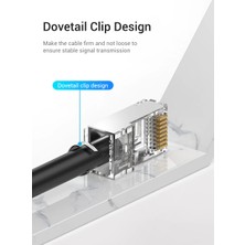 Ata Elektronik 10 Adet - Cat5 Cat6 Cat7 Metal Konnektör RJ45 Internet Kablo Soketi Konnektörü Ucu Jak Jack Cat7 Jack + Kablo Ayraç (10LUK Paket)