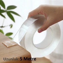 Reycar Çift Taraflı Silikonlu Şeffaf Montaj Bandı 3 cm x 5 Metre