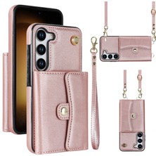 Zsunsky Galaxy S23 5g Için Pu Kılıfı - Pembe (Yurt Dışından)