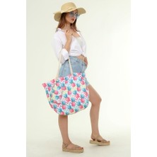 Icone Bag Icone Kadın Cüzdan Detaylı Baskılı Plaj Çantası