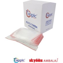 Tropic 5 Paket Kilitli Torba Şeffaf Poşet 9X11  Adet Kına Çerez Kuruyemiş Naylonu (1000LI)