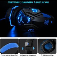 Asaf E-Ticaret Ultra Hd Ses Kaliteli Mikrofonlu Oyuncu Kulaklığı, Gaming Kulaklık, Işıklı Kulaklık,gaming Headphone