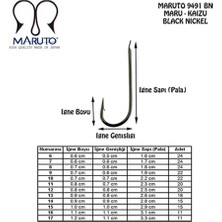Maruto 9491 Bn Düz Olta Iğnesi