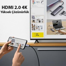 Baseus 2mt 4K 60Hz Type C HDMI Dönüştücü 60Hz Yüksek Çözünürlüklü Görüntü Kablosu 4K HDMI Çevirici