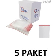 Tropic 5 Paket Askılı Delikli Kilitli Torba Kilitli Poşet 5x5 cm (2000 Li)