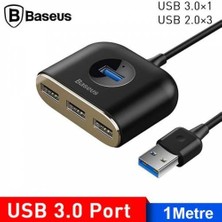 Baseus 1mt 4in1 USB Hub Adaptör Usb3.0 To Usb3.0*1+Usb2.0*3 Yüksek Hız Veri Tranferi USB Çoğaltıcı