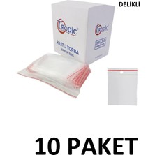 Yakutsan Tropic 10 Paket Askılı Delikli Kilitli Torba Kilitli Poşet 5x5 cm (2000 Li)