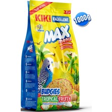 Kıkı Excellent Kuş Max Menu Budgies Tropical Fruity Tropikal Meyveli Muhabbet Kuşu Yemi 1000 Gr. KB312