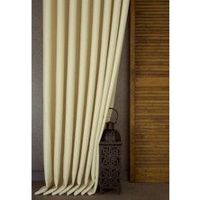 Massarelli Fon Perde Keten Krem 1-3 Sık Pile 60X260