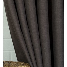 Massarelli Fon Perde Keten Füme 1-3 Sık Pile 60X260