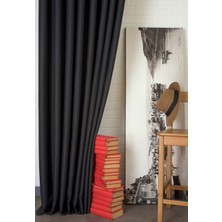 Massarelli Fon Perde Keten Antrasit 1-3 Sık Pile 60X260