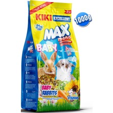 Kıkı Excellent Kemirgen Max Menu Baby Rabbits Yavru Tavşan Yemi 1000 Gr. KG304