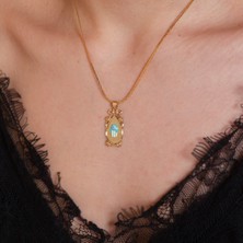 Adil İdil Kuyumculuk Su Damlası Fatma Ana Eli Kolye Ucu