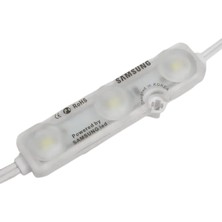 Hazar Led Samsung 3'lü Mercekli Modül Led 12 Volt Sarı (Amber) (10 Adet)