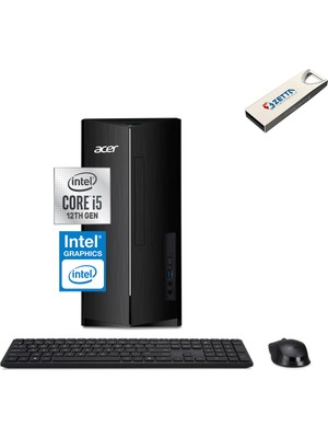 Acer Aspire TC-1760 Intel Core I5 12400 64GB 1tb SSD Windows 11 Home Masaüstü Bilgisayar DTBHUEM005H15 + Zetta Flash Bellek