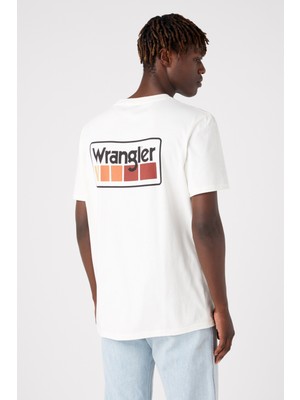 Wrangler Erkek Ekru Bisiklet Yaka Tişört