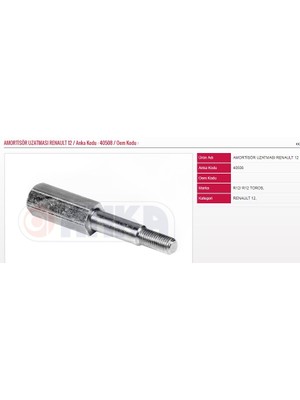 Anka Amortisör Uzatması Renault R12