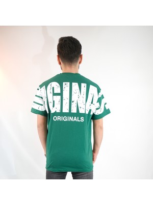 Jizyway Originals Baskılı Oversize Yeşil T-Shirt