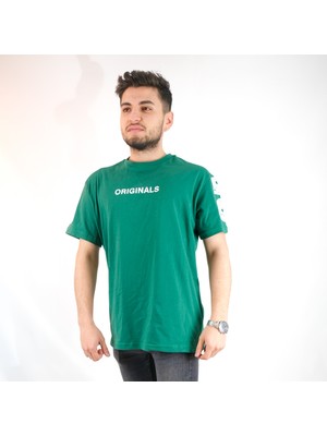 Jizyway Originals Baskılı Oversize Yeşil T-Shirt