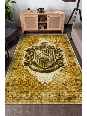 Homshtag Hufflepuff Dokuma Tabanlı Yıkanabilir Kaymaz Harry Potter Film Halısı